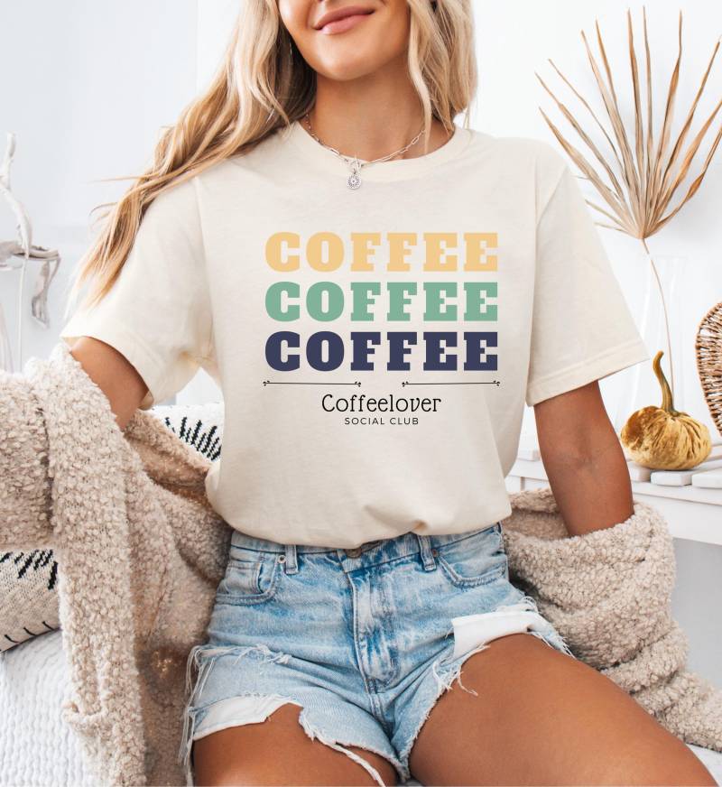 Coffee Shirt, Barista Retro Kaffee Club, Kaffeebohne, Geschenk Für Kaffeeliebhaber, Morgenmuffel, Liebhaber, Arabica von MoinandMade