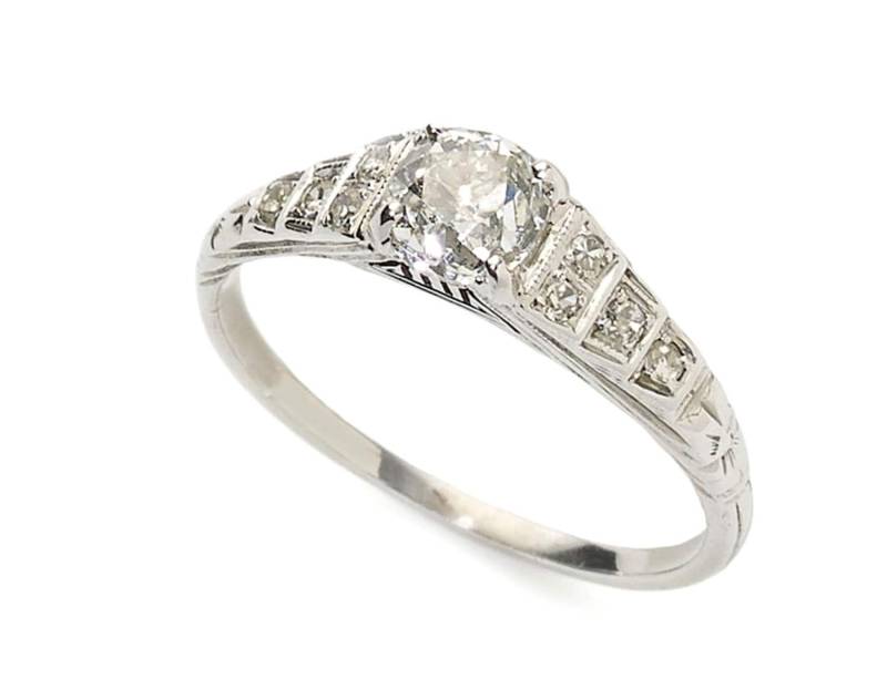 Art-Deco-Diamant-Ring 0, 58Ct von MoiraFineJewellery