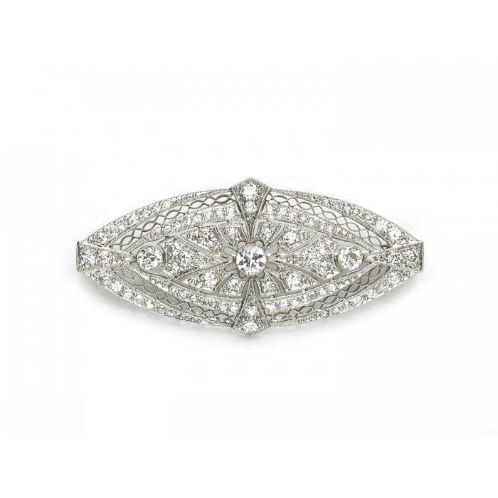 Art Deco Diamant & Platin Brosche | Um 1925 von MoiraFineJewellery