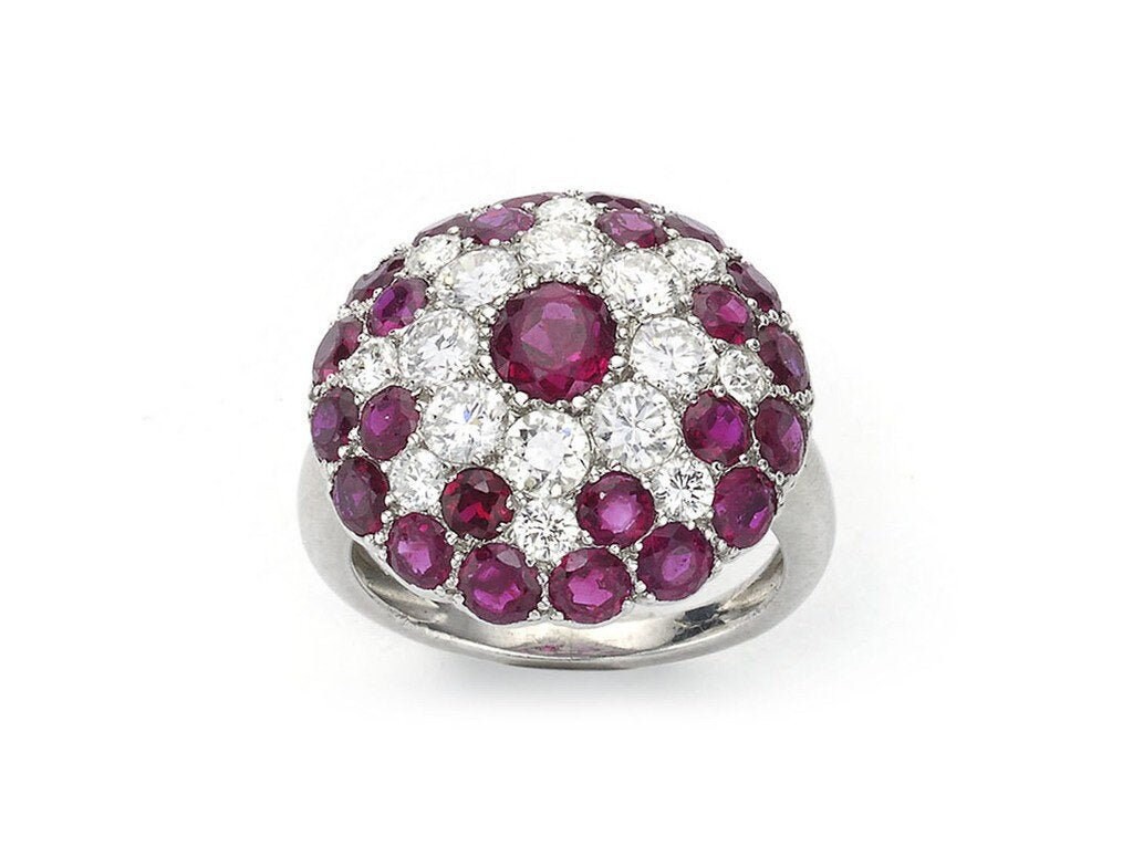 Burma Rubin & Diamant-Ring | Um 1950 von MoiraFineJewellery