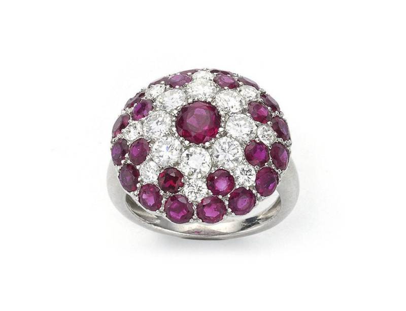 Burma Rubin & Diamant-Ring | Um 1950 von MoiraFineJewellery