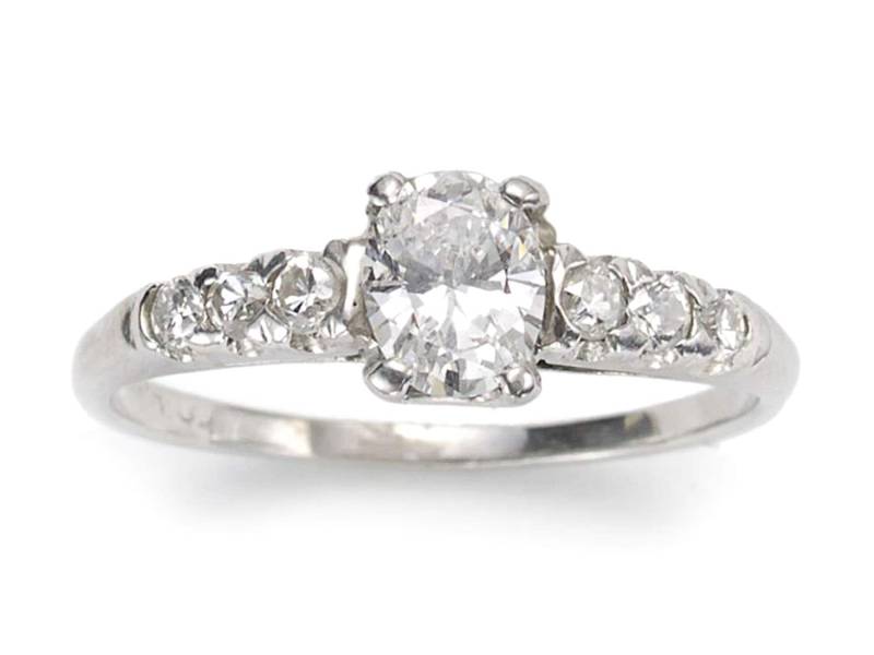 Vintage Oval Diamant Ring 0, 51Ct von MoiraFineJewellery