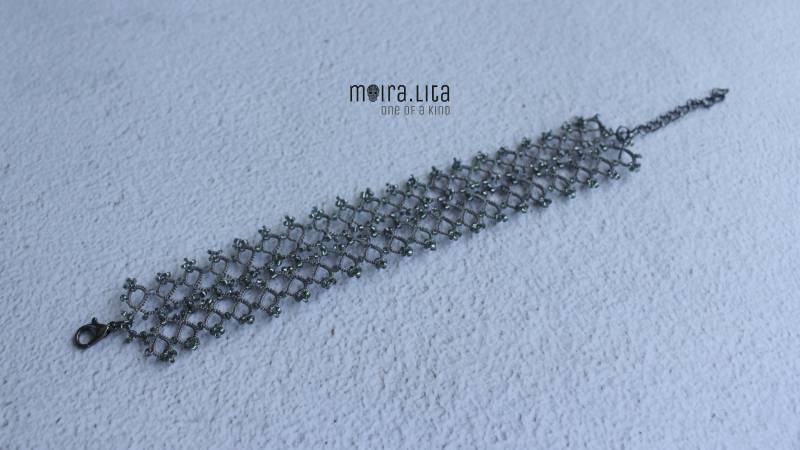 Liz Tatting Lace Armband Grau Liz Tatting Lace Armband Grau von MoiraLita