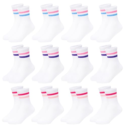 Moitiy 12 Paar Socken Mädchen Kindersocken Tennissocken Kinder Baumwolle Nathlose Sportsocken für Jungen und Mädchen 35-38 Moitiy 12 Paar Socken Mädchen Kindersocken Tennissocken Kinder Baumwolle Nathlose Sportsocken für Jungen und Mädchen 35-38 von Moitiy