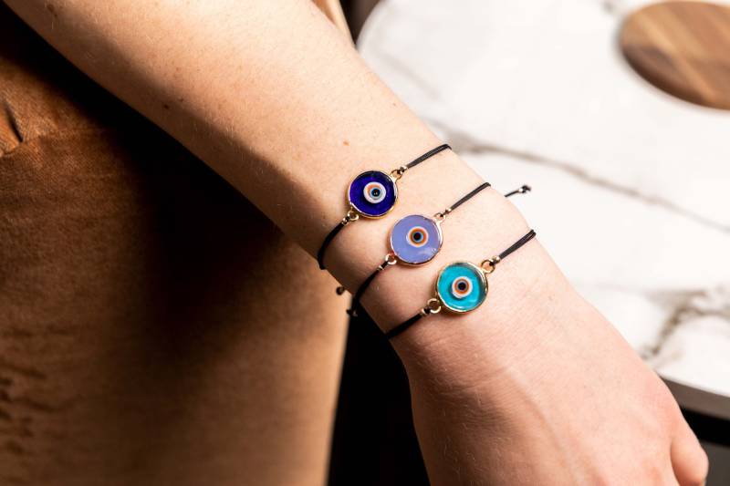 Evil Eye Armband-Schutz Armband-Handmade Armband-Glücksbringer Armband-Armband Für Frauen-Evil Geschenk-Verstellbar Armband von Mojaber
