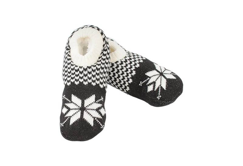 Mojawo Hausschuh Ballerina Eiskristall mit Sherpa Futter Gr 35-38 Hausstiefel von Mojawo