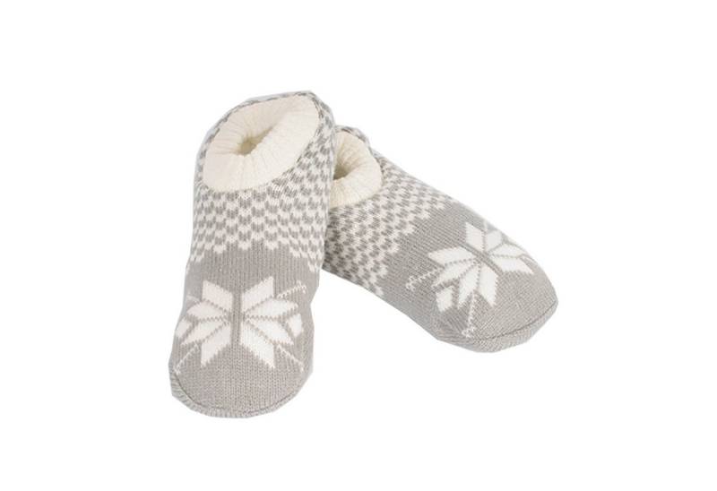 Mojawo Hausschuh Ballerina Eiskristall mit Sherpa Futter Gr 35-38 Hausstiefel von Mojawo