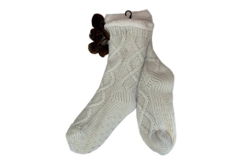 Mojawo Langsocken Da Home Socks Hüttenschuhe Stoppersocken gefüttert Gr 39-42 von Mojawo