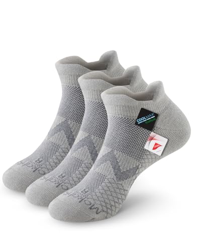 Mokah Stone Diabetikersocken für Herren Damen Kurz, COOLMAX LYCRA Diabetiker Sneaker Socken ohne Gummibund ohne Naht, 3 Paar von Mokah Stone