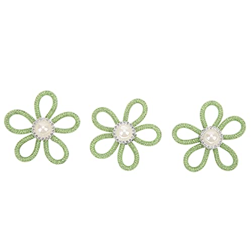 3-teilige Brosche – 6 Cm Breit, Schöne Blumen-Schuhbrosche Für Taschen-Schmuckzubehör(Grün) von Mokernali