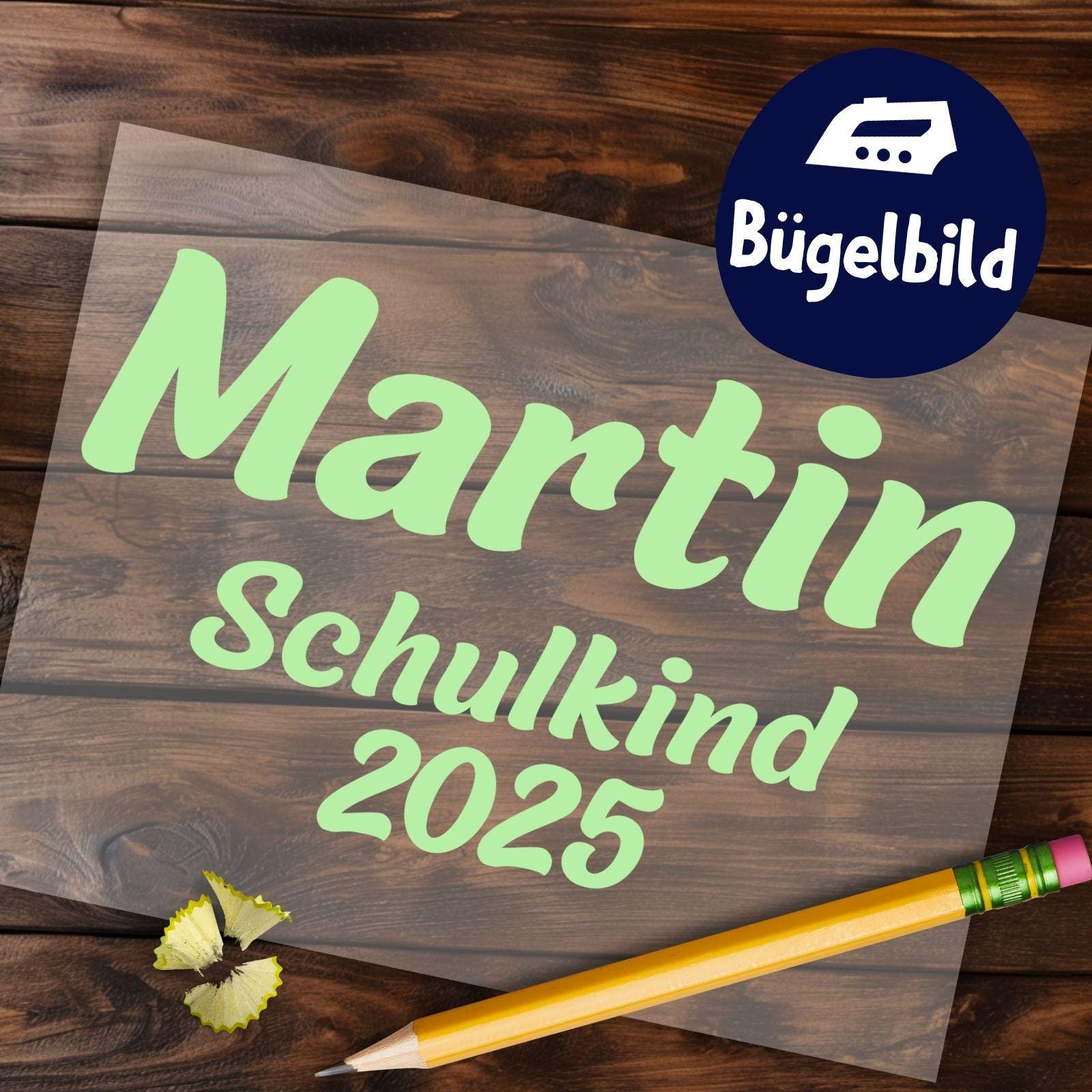 Schulkind 2025 Mit Name Bügelbild, Einschulung Individuelle Bügelbilder, Schriftzug Zum Aufbügeln, Farbwahl Kinder Schultüte Süß Bügelmotiv von MokoDesignDE