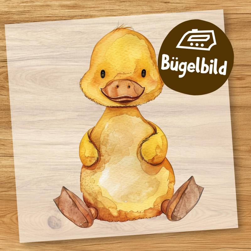 Süße Ente Bügelbild, Cartoon Kuscheltier Baby Wasserfarbe Zum Aufbügeln, Gelbes Küken Kinder Tshirt, Tier Schultüte Bügelmotiv Süße Ente Bügelbild, Cartoon Kuscheltier Baby Wasserfarbe Zum Aufbügeln, Gelbes Küken Kinder Tshirt, Tier Schultüte Bügelmotiv von MokoDesignDE