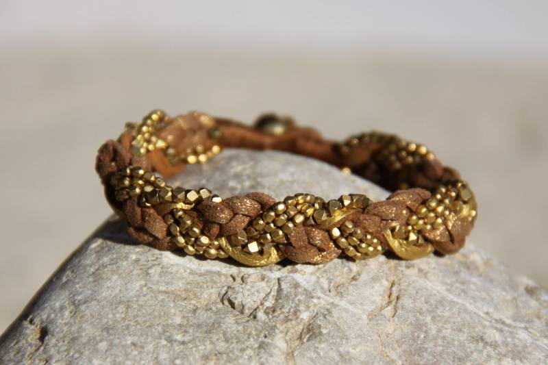 Geflochtenes Boho Armband - Sommer Layering Wickelarmband Schmuck Ideen Perlen von MokshaJewelryIbiza