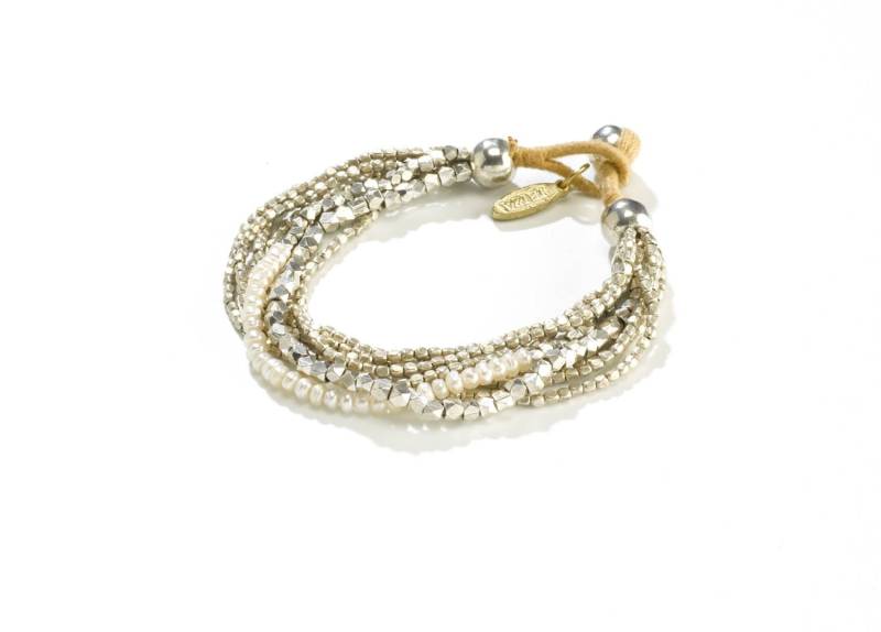 Lässiges Perlen Armband - Elegantes Boho Stapelbares Silber Für Jeden Tag Frauen von MokshaJewelryIbiza