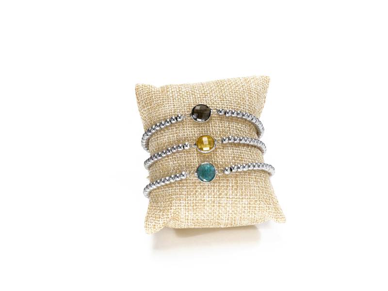 Silber Boho Armband - Glasperlen Perlen Geschenk Schmuck Stapelbare Armbänder Damen von MokshaJewelryIbiza
