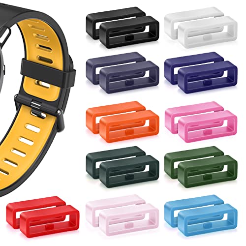 Molain 22 Stück Gummi-Ersatz-Uhrenarmband-Bügelschlaufen, Uhrenarmbandhalter aus Silikon Uhrenarmbandhalter Halteschlaufe für das Smartwatch-Band Verschlussringe ansehen (18 mm, 11 Farben) von Molain