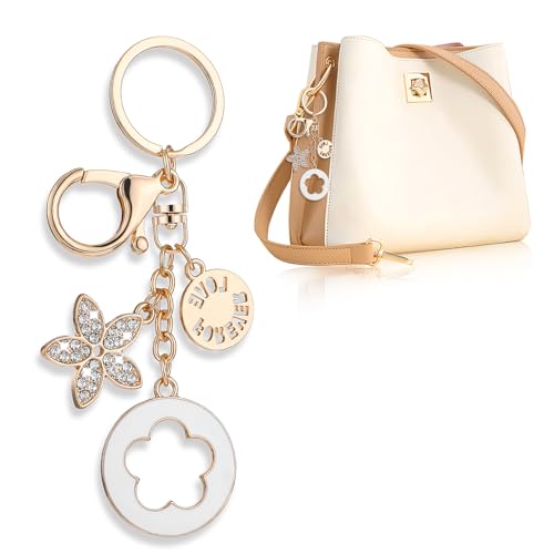 Molain Blumenanhänger Emaillierter Schlüsselanhänger Quaste Schlüsselanhänger Zubehör Niedlicher Niedliche Schlüsselanhänger für Frauen Mädchen Handtasche Taschenzu von Molain