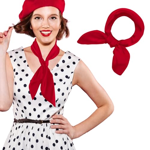 Molain Seidentuch Damen, Einfarbiger Weicher Seidentuch, Damen Seidiger Quadratischer Schal abgeschrägter kleiner Schal Strand-Kopftücher Wickelschal zum Haarewickeln bei Handtaschen-Zubehör (rot) von Molain