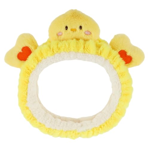 Molain Lustiges Enten Stirnband Gesichtswasch Spa Haarbänder Make-Up Stirnbänder Damen Cartoon Niedliches Korallen Fleece Elastisches Kreatives Haar Accessoire Zum Waschen Des Gesichts Dusche von Molain