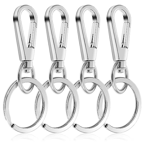 Molain Metall Karabiner Clip Schlüsselanhänger, 4 Stück, robuster Autoschlüsselhalter Organizer Schnellverschluss Schlüsselanhänger für Männer und Frauen (C) von Molain