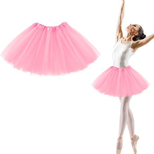 Molain Tutu 3 Schichten Top Tüllrock Ballett Glitzer Pailletten Gaze Kostüm Weihnachtsfeiern Ballerina Tanz Halbskorts Vintage Ballkleid von Molain