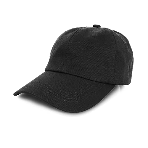 Molain Unisex-Baseballmütze, Klassische 6-Panel-verstellbare Outdoor-Sport-beiläufige Sonnenblende (Schwarz) (Schwarz) von Molain