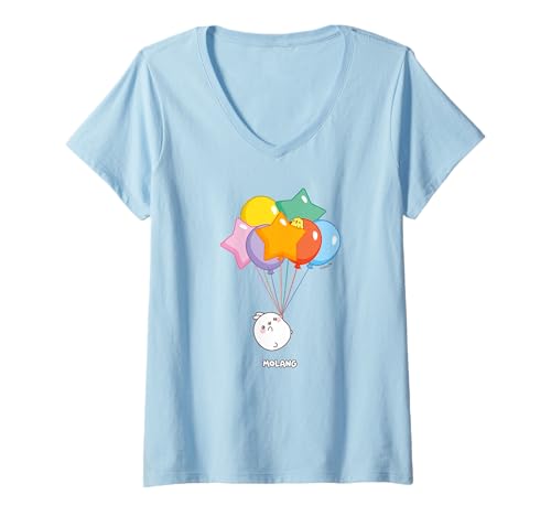 Damen Molang - 10. Jahrestag T-Shirt mit V-Ausschnitt Damen Molang - 10. Jahrestag T-Shirt mit V-Ausschnitt von Molang