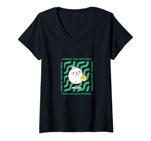 Damen Molang - 10. Jahrestag T-Shirt mit V-Ausschnitt Damen Molang - 10. Jahrestag T-Shirt mit V-Ausschnitt von Molang