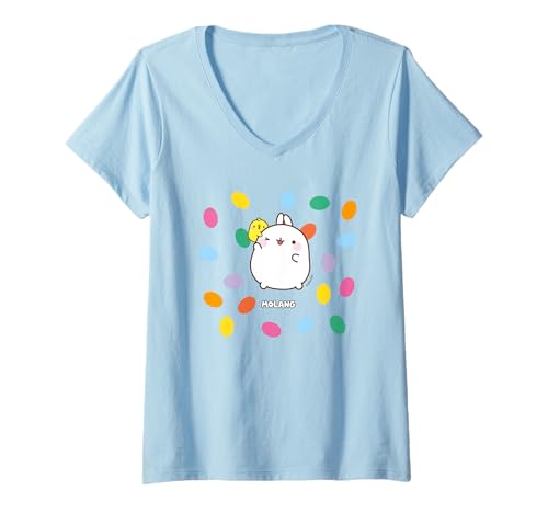 Damen Molang - 10. Jahrestag T-Shirt mit V-Ausschnitt Damen Molang - 10. Jahrestag T-Shirt mit V-Ausschnitt von Molang