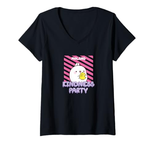 Damen Molang - 10. Jahrestag T-Shirt mit V-Ausschnitt Damen Molang - 10. Jahrestag T-Shirt mit V-Ausschnitt von Molang