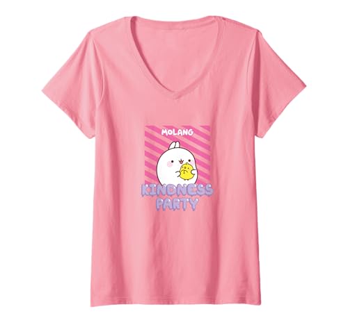 Damen Molang - 10. Jahrestag T-Shirt mit V-Ausschnitt Damen Molang - 10. Jahrestag T-Shirt mit V-Ausschnitt von Molang