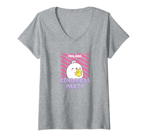 Damen Molang - 10. Jahrestag T-Shirt mit V-Ausschnitt Damen Molang - 10. Jahrestag T-Shirt mit V-Ausschnitt von Molang