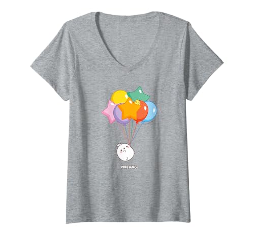 Damen Molang - 10. Jahrestag T-Shirt mit V-Ausschnitt Damen Molang - 10. Jahrestag T-Shirt mit V-Ausschnitt von Molang