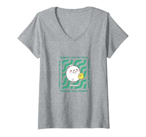 Damen Molang - 10. Jahrestag T-Shirt mit V-Ausschnitt Damen Molang - 10. Jahrestag T-Shirt mit V-Ausschnitt von Molang