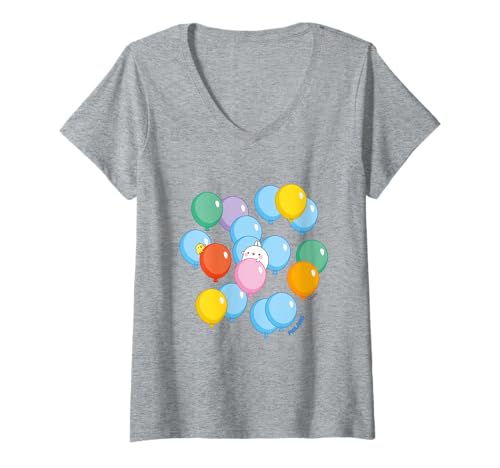 Damen Molang - 10. Jahrestag T-Shirt mit V-Ausschnitt Damen Molang - 10. Jahrestag T-Shirt mit V-Ausschnitt von Molang