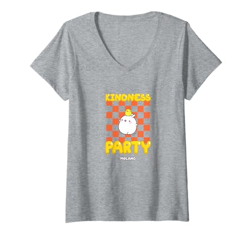 Damen Molang - 10. Jahrestag T-Shirt mit V-Ausschnitt Damen Molang - 10. Jahrestag T-Shirt mit V-Ausschnitt von Molang