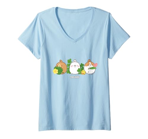 Damen Molang - Spring Edition T-Shirt mit V-Ausschnitt Damen Molang - Spring Edition T-Shirt mit V-Ausschnitt von Molang