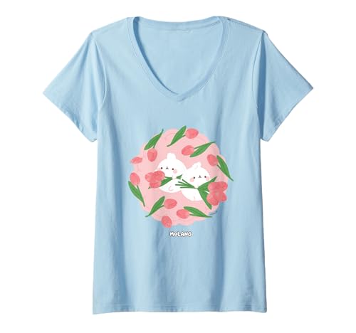 Damen Molang - Spring Edition T-Shirt mit V-Ausschnitt Damen Molang - Spring Edition T-Shirt mit V-Ausschnitt von Molang
