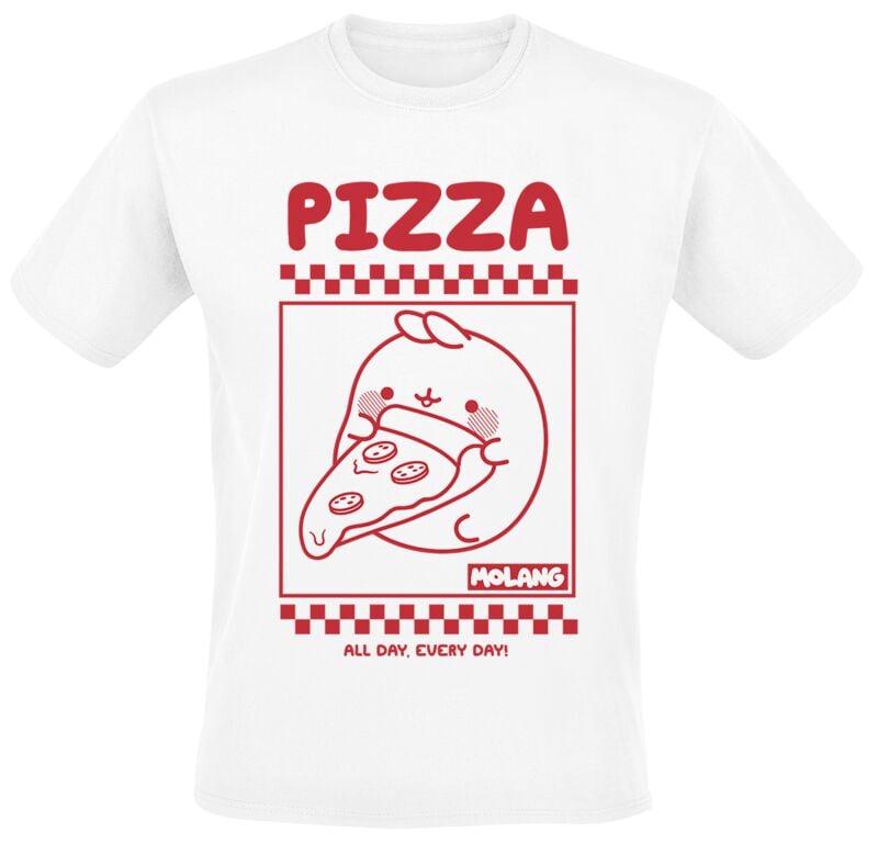 Molang T-Shirt - Pizza Box - S bis XXL - für Männer - Größe XXL - weiß - Lizenzierter Fanartikel Molang T-Shirt - Pizza Box - S bis XXL - für Männer - Größe XXL - weiß - Lizenzierter Fanartikel von Molang