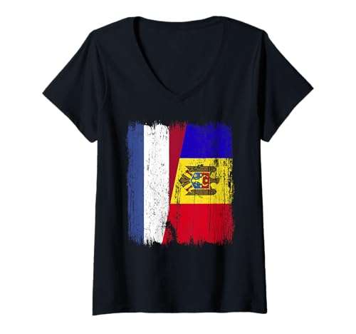 Damen Niederlande Moldawien Halbflagge Niederländisches moldauisches Erbe T-Shirt mit V-Ausschnitt Damen Niederlande Moldawien Halbflagge Niederländisches moldauisches Erbe T-Shirt mit V-Ausschnitt von Moldova Flag Designs Proud Moldovan Roots