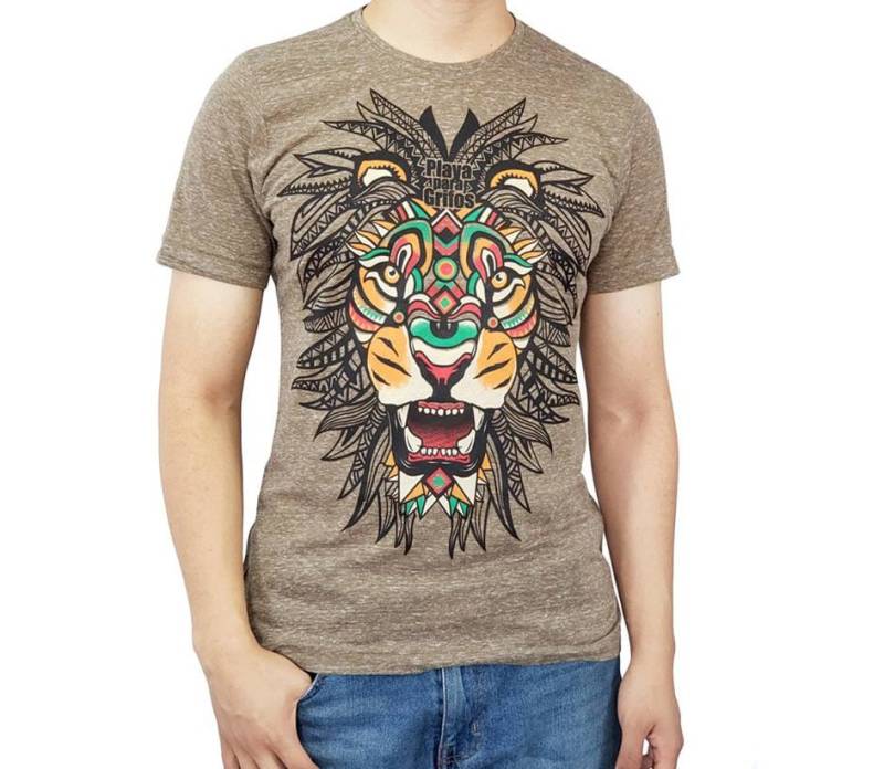 Rasta Löwe Drittes Auge Mandala Heilige Geometrie Trippy T-Shirt Festival Mode Geschenk Für Ihn Uv Aktiv Psywear Visionär von MolecularCosmic