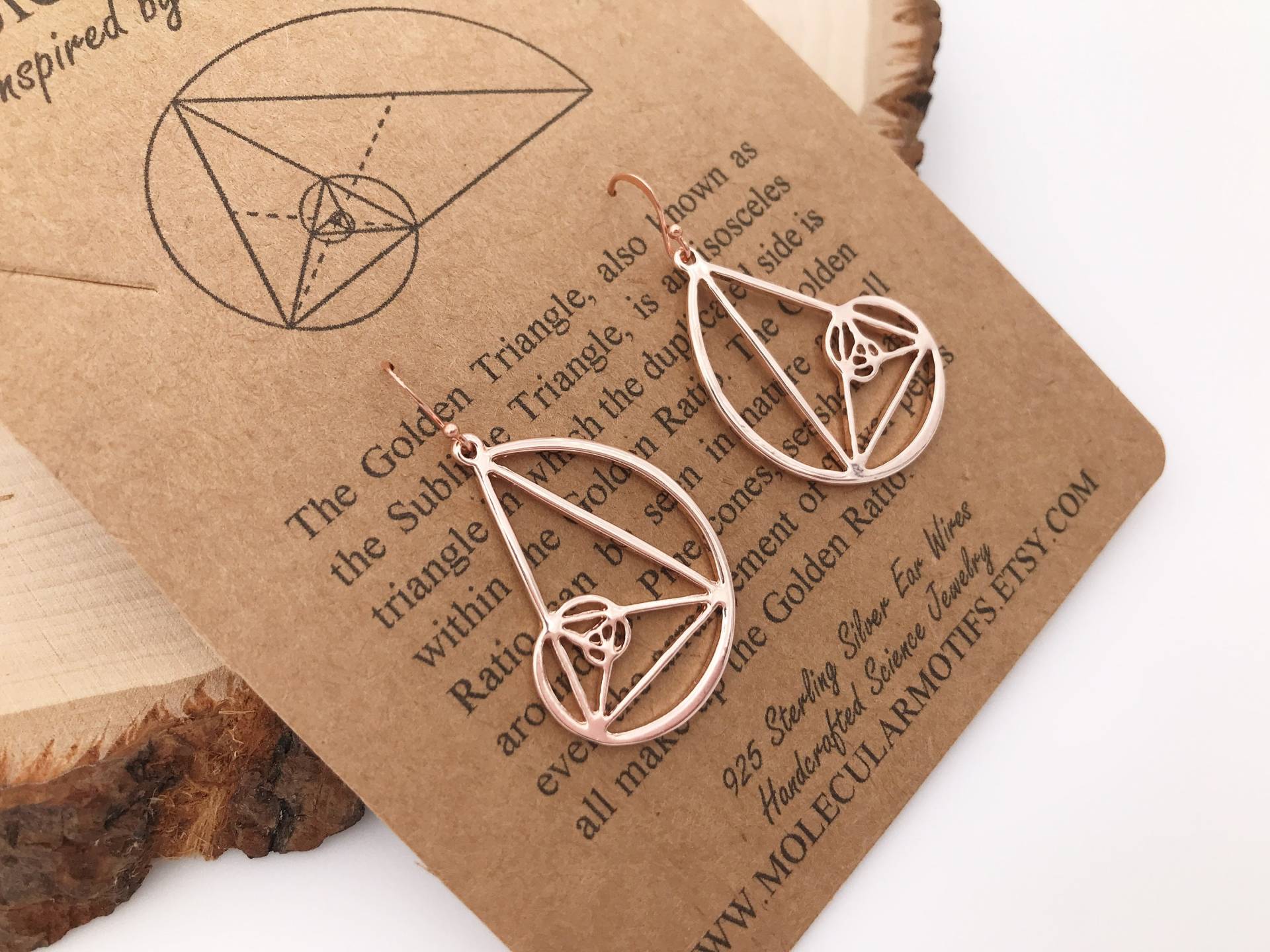 Fibonacci Ohrringe-Golden Ratio-Mathe Geschenk-Heilige Geometrie-Wissenschaft Geschenk-Lehrer Geschenk-stem Geschenk-Abschluss von MolecularMotifs