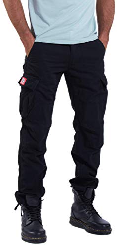 Molecule Cargo Hose 62005 Regular Fit Stonewash Canvas Premium Qualität (Schwarz, M) von Molecule Clothing