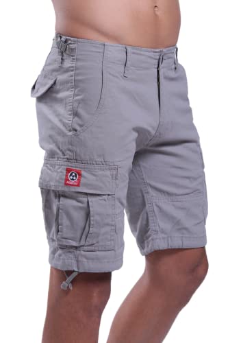 Molecule Herren Unisex Cargo Short 62009 Canvas Outdoor Slim Fit (as3, Waist, Numeric_41, Regular, Regular, Grau, XL) von Molecule Clothing