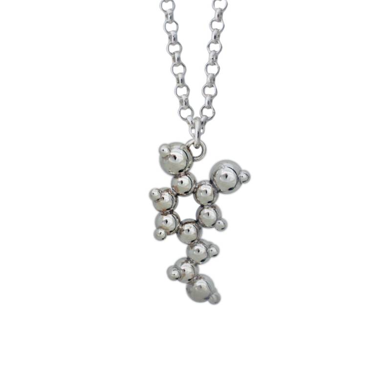 Silber-Dopamin-Molekül-Anhänger Silber-Dopamin-Molekül-Anhänger von MoleculeJewellery
