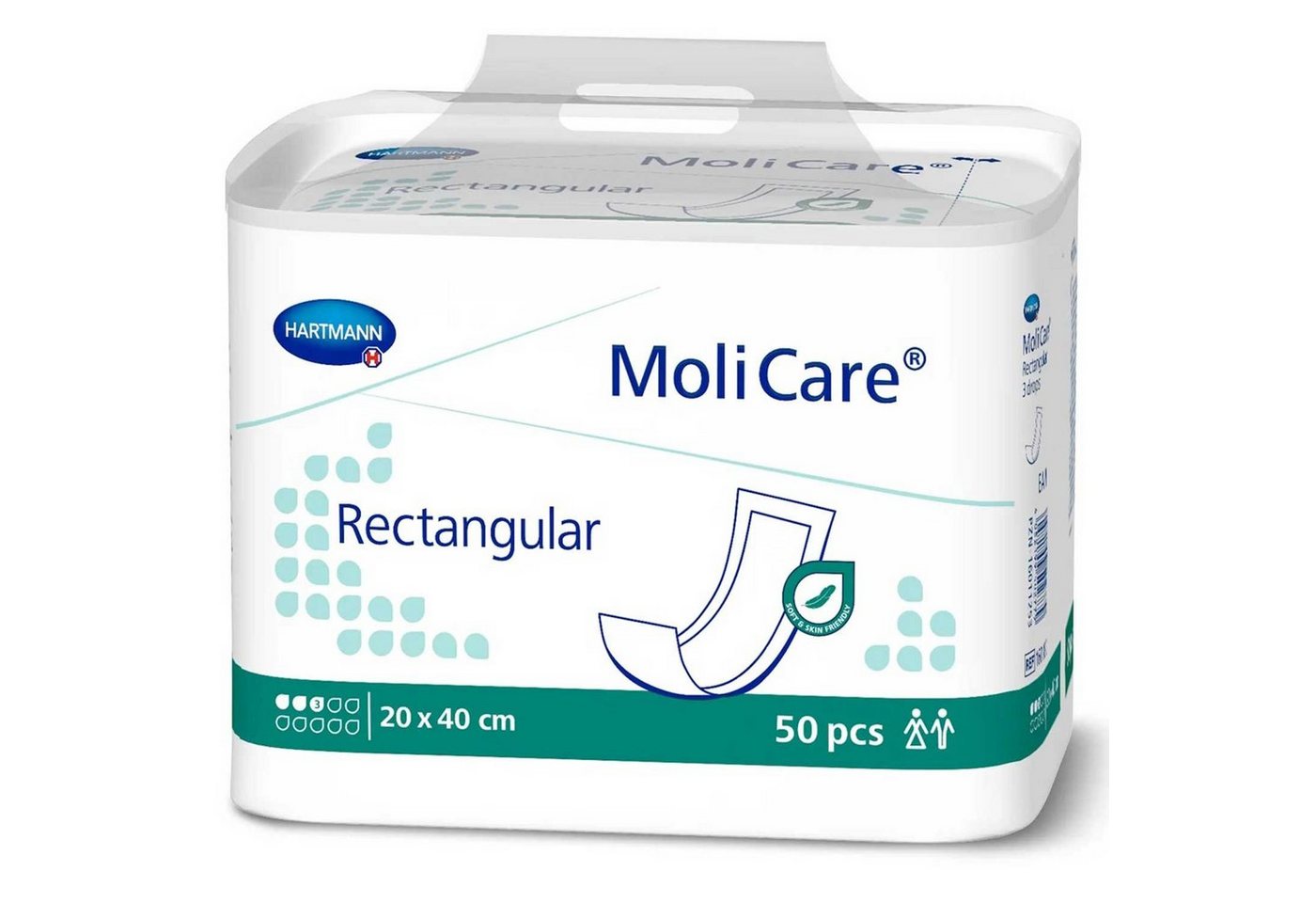 Inkontinenzauflage MoliCare® Rectangular 20 x 40 cm Karton á 6 Molicare, Dermatologisch getestet von Molicare