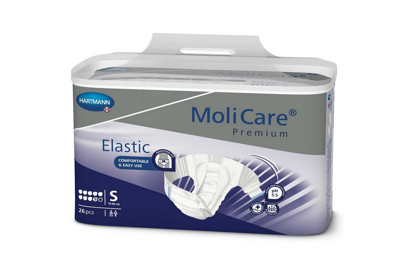 Molicare Inkontinenzslip MoliCare® Premium Elastic 9 Tropfen Größe S Karton á 3 (78-St) für optimalen Sitz von Molicare