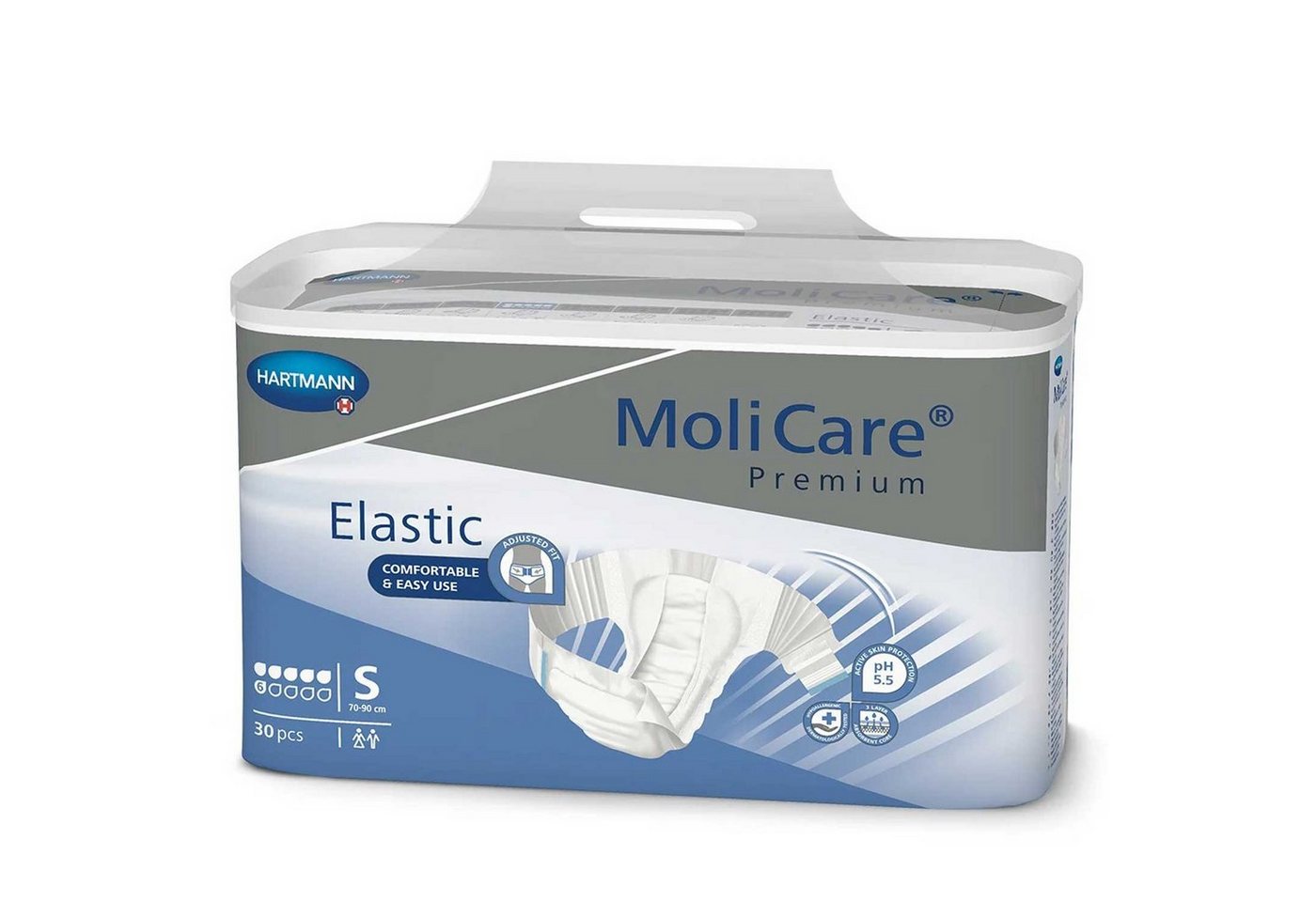 Molicare Inkontinenzslip MoliCare® Premium Elastic 6 Tropfen Größe L (30-St) für diskreten Tragekomfort von Molicare