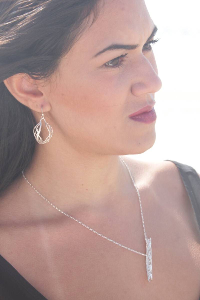 Silber Tropfen Form Natur Inspiriert von Molikan