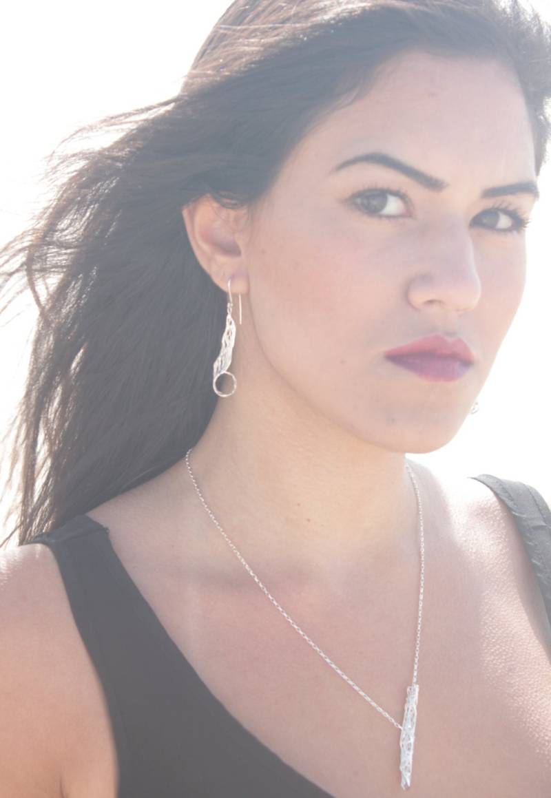 sterling Silber Zweig Anhänger Halskette - Sabrawear Kollektion von Molikan